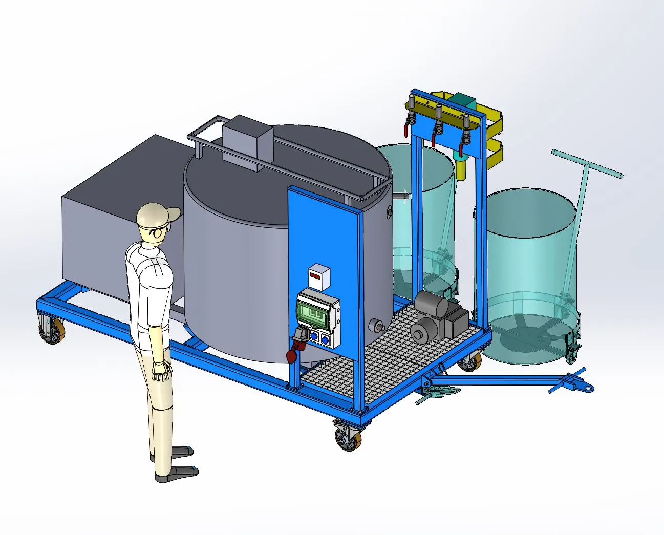 Render mobilnej stacji kondycjonowania cieczy roboczej